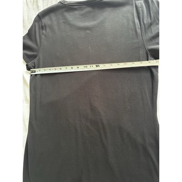 Calvin Klein Little Black Dress Embellished Logo Gold Short Sleeve Women's XL - Picture 6 of 7